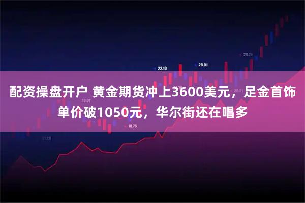 配资操盘开户 黄金期货冲上3600美元，足金首饰单价破1050元，华尔街还在唱多